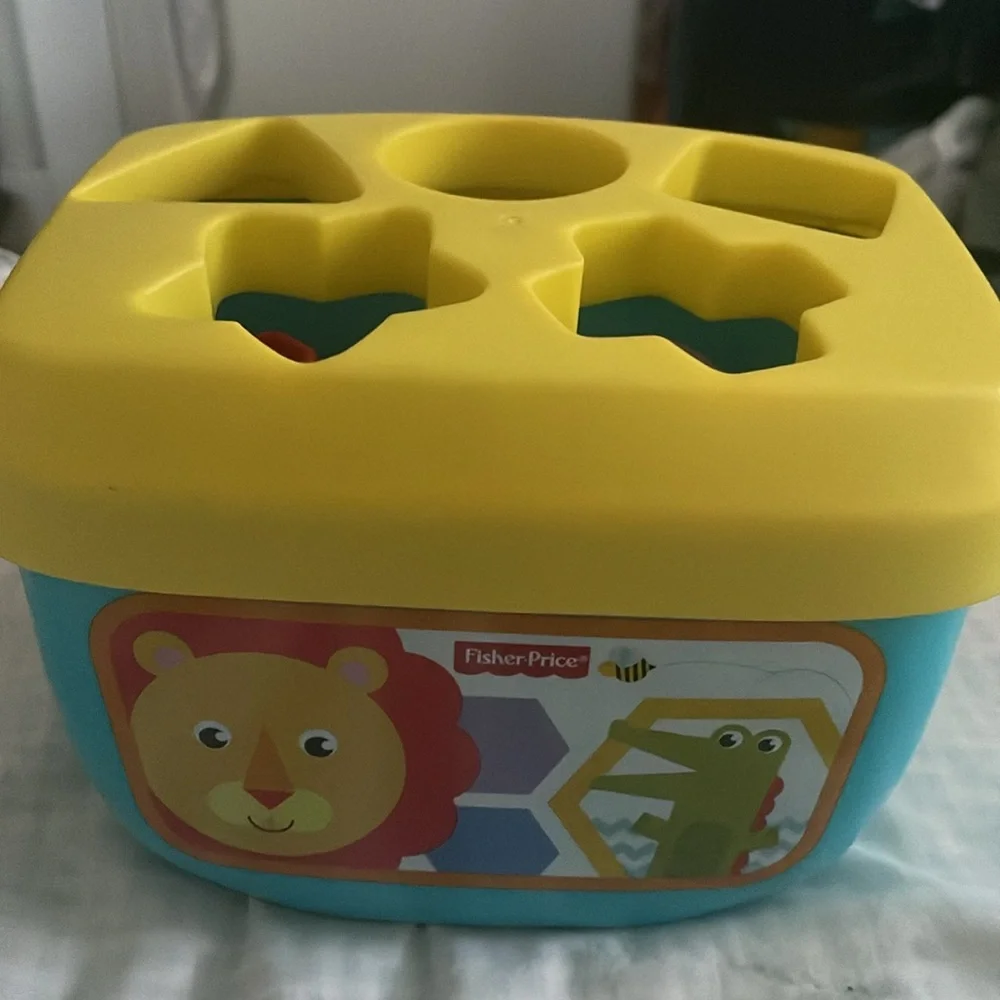 Fisher Price Baby’S First Blocks Shapes Sorting With Storage Bucket